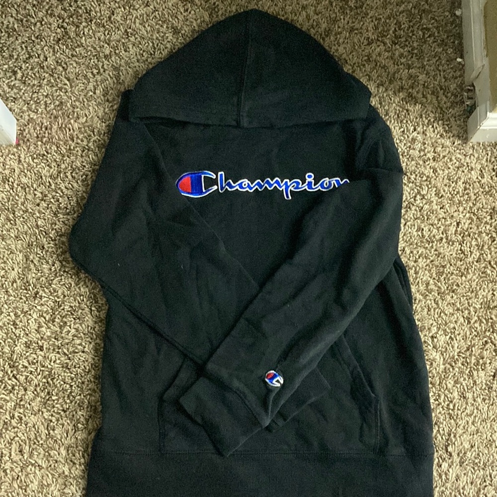 Black champion hoodie